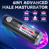 Automatic Male Masturbator Cup with 10 Thrusting & Rotating Hands Free Electric Penis Pump Visual Sex Toys for Men Sex Machine