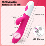 Dildo G-spot Vibrator for Women Powerful Vagina Clitoris Stimulator Soft Skin Feeling USB Vibrator Sex Toys Products for Adults