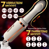 7 Frequency Automatic Plug-in Heating Vibrator Dildo Sex Toys for Women Hands-free Erotic Machine with Suction Cup for Adults 18