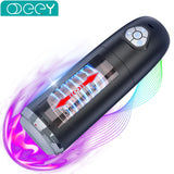 Automatic Male Masturbator Cup with 10 Thrusting & Rotating Hands Free Electric Penis Pump Visual Sex Toys for Men Sex Machine